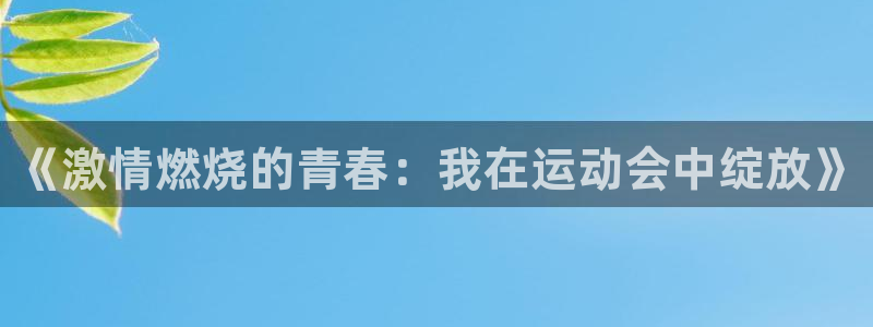 德国尊龙官方正版app集团：《激情燃烧的青春：我在运动会中绽